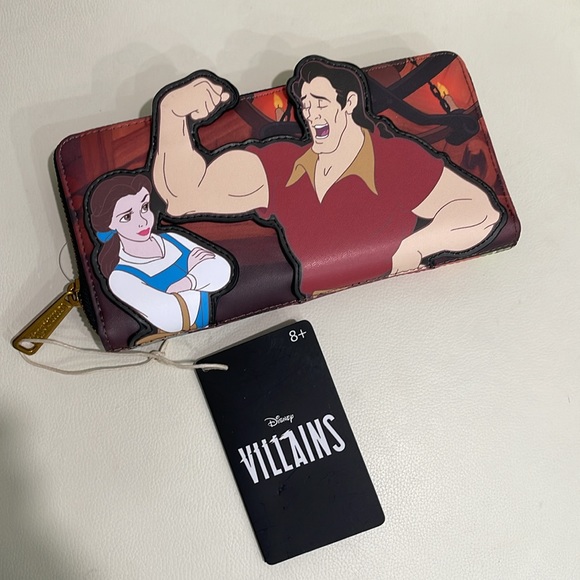 Loungefly & Disney Villains Gaston Large Ziparound Wallet - Picture 4 of 4